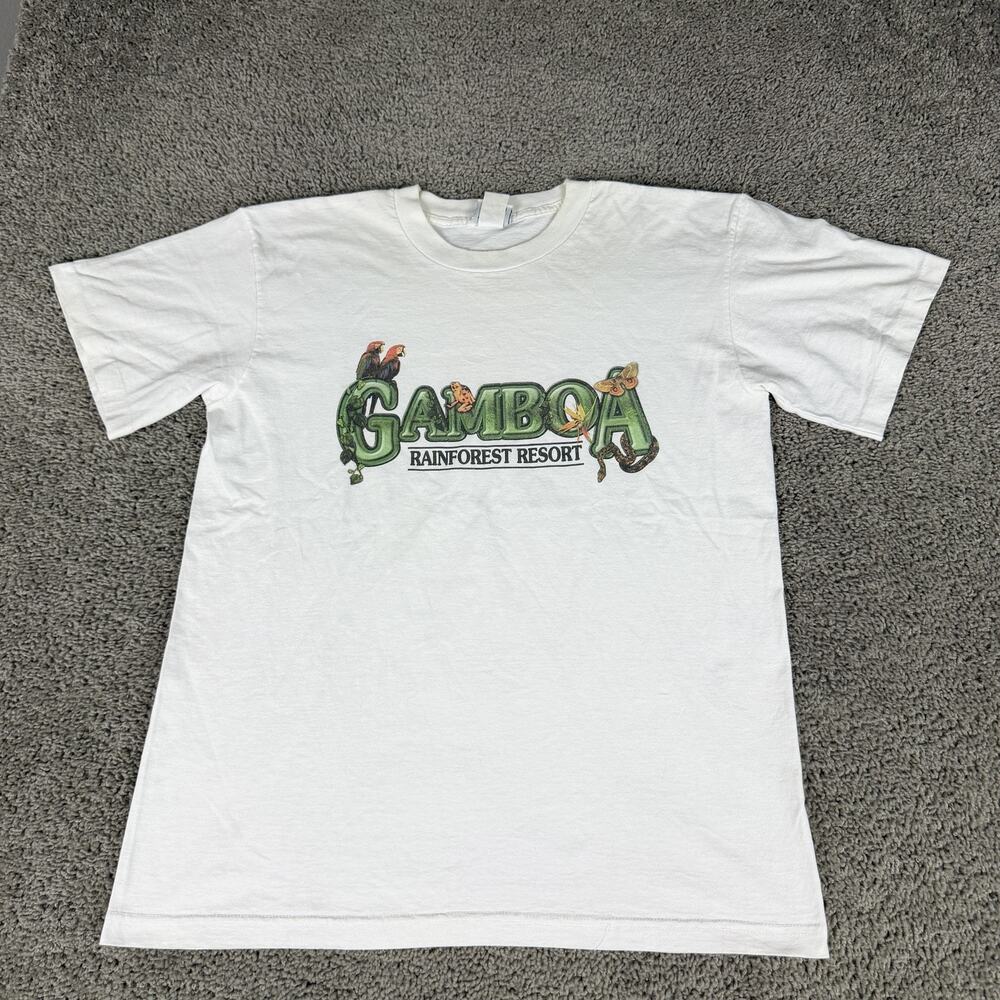 Gamboa Rainforest Resort Shirt Mens Large White Panama Canal Graphic Tee Travel